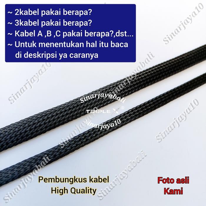 Pembungkus Kabel Jaring Sleeve Cable Braided Sleve Sleeved Sleeves Selongsong Kabel Bungkus Motor