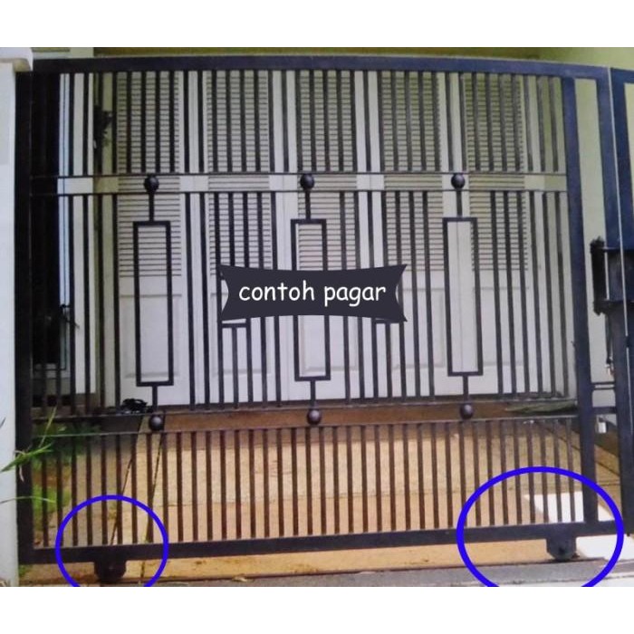 Roda Besi Pintu Pagar Geser Rumah Sliding Door Steel Fence Roda Las