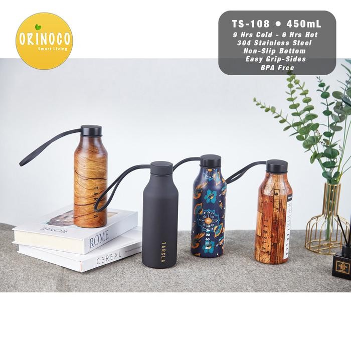 

LIVE Orinoco Tumbler Wooden Vacuum Fla TS108 Wood & Batik Pattern 450 ML ainless SUS 304 Tahan Panas
