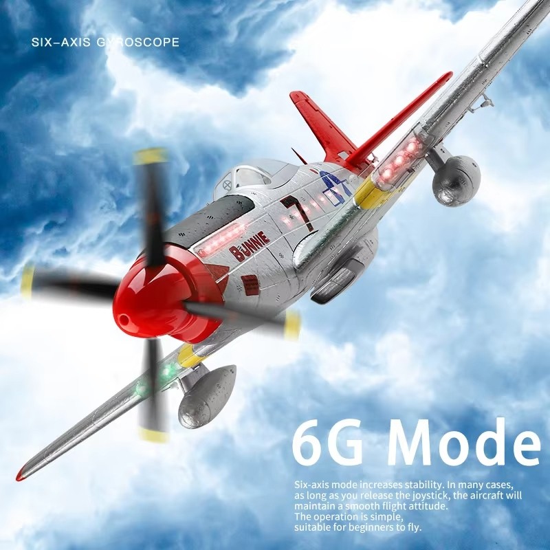 Wltoys Xk A280 Rc Airplane P51 Fighter Simulator 2.4G 3D6G Mode Plane With Led Sear light Plane
