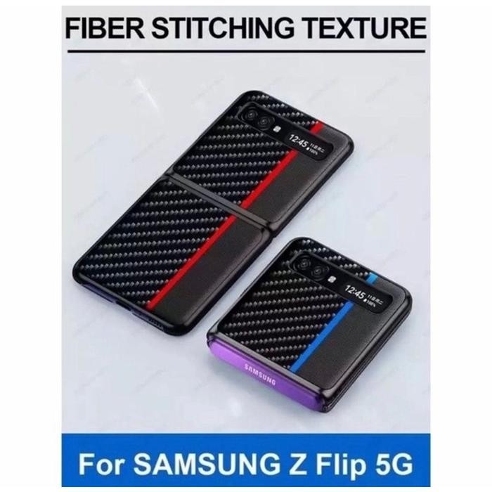 (Allthebest) SAMSUNG Z FLIP 1/Z FLIP 2/SAMSUNG Z FOLD 2 CASING COVER MOTIF CARBON