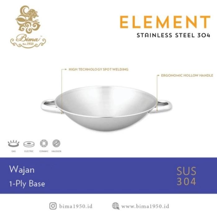wajan element Bima stainless sus 304