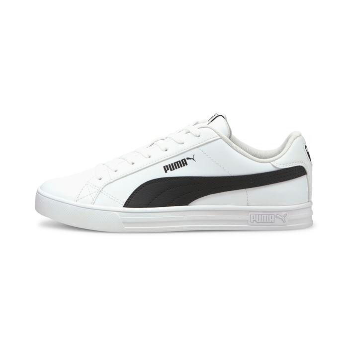(Allthebest) PUMA Sepatu Training Smash Vulcanised V3 Low White-Black