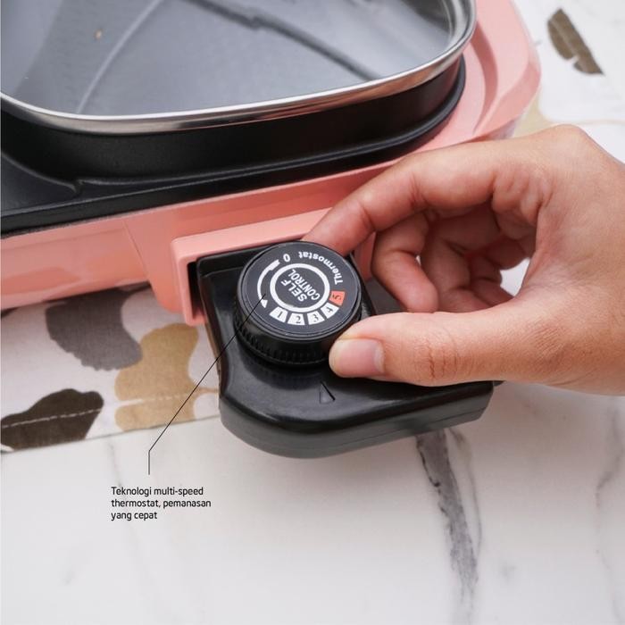 HOT POT CYPRUZ DAN BBQ Electric Hot Pot Shabu Suki Grill hotpot elektrik 2 in 1