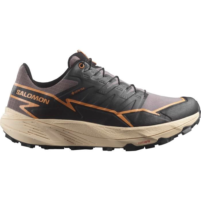 TRAIL RUNNING SHOES SALOMON THUNDERCROSS WOMEN GORE-TEX SHARK/BLACK/PAPAYA