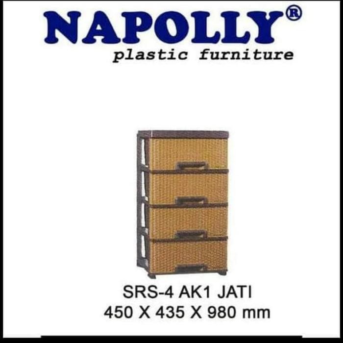 Lemari Plastik Laci Napolly SRS 4 AK 1