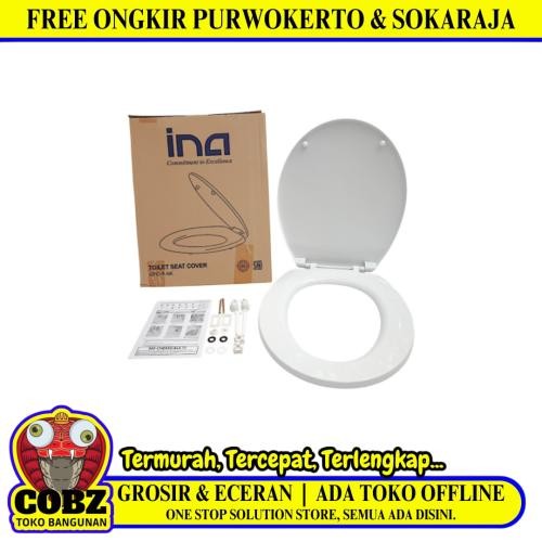 INA Tutup Kloset Duduk Monoblok Seat Cover Standard PVC Putih Set *