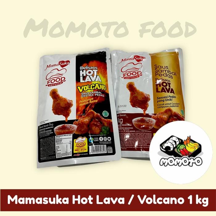 

New HOT LAVA Mamasuka Delisaos 1kg Saus Sambal Pedas Food Service