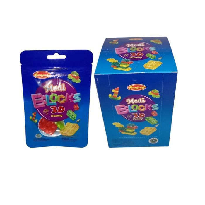 

PERMEN MODI BLOCKS 3D ISI 12 X 22 GR New