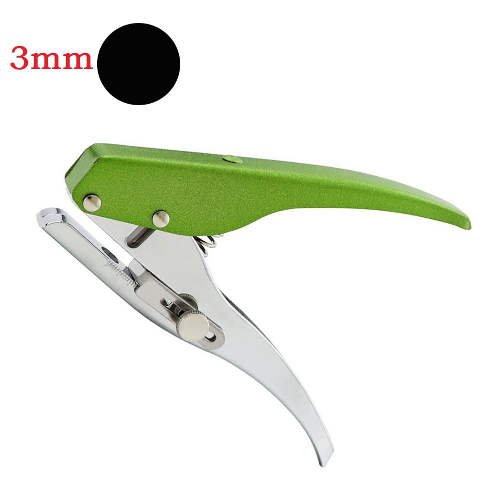 Hand Tools Hole Puncher Tool Home 142*97mm 3-10mm Handheld Paper Punch Silver/green Single Hole Punc