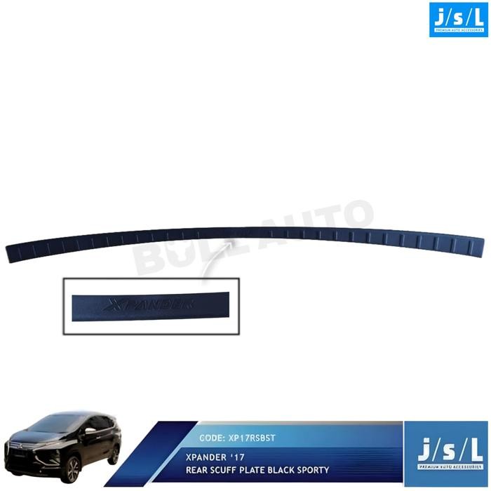 JSL SILLPLATE BELAKANG XPANDER CROSS 2020 REAR SCUFF PLATE BLACK SPORT