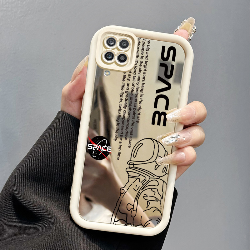 Casing Hp Samsung Galaxy A12 4G A12 5G F12 M12 A22 M22 Case cermin Softcase pelindung Cesing silikon