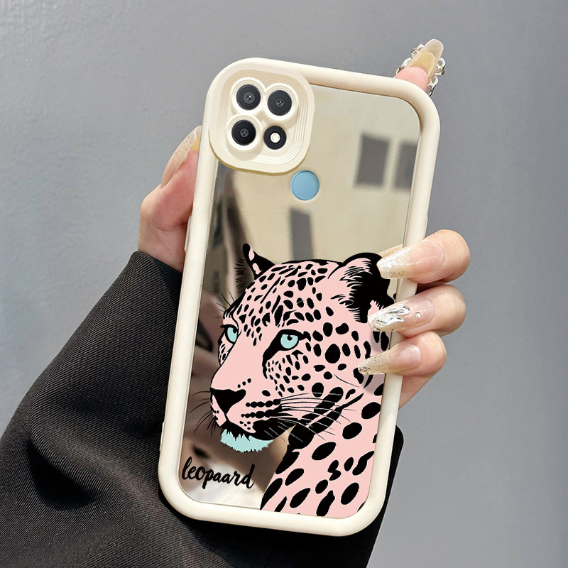 Casing Hp OPPO A15 A15s A35 Case Casing Softcase macan tutul Kesing cermin baru HP pelindung silikon