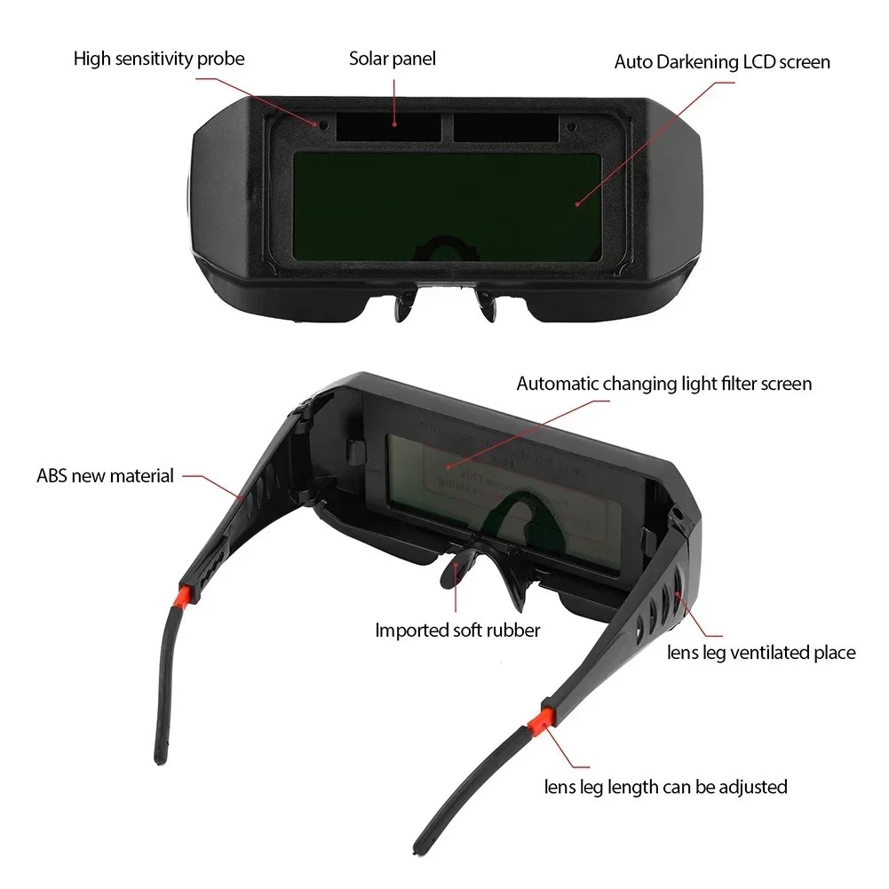 Welder Frame Lcd Welder  ameleon Powered Helmet Glasses Goggle Auto Filter Helmet Eyes Light Mask