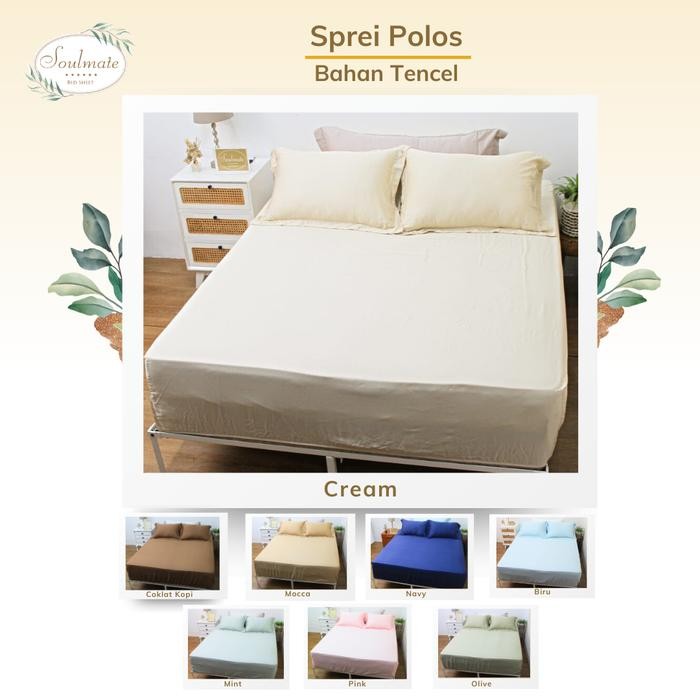 Sprei / Bedcover Serat Bambu Organic Sutra Lyocell Polos