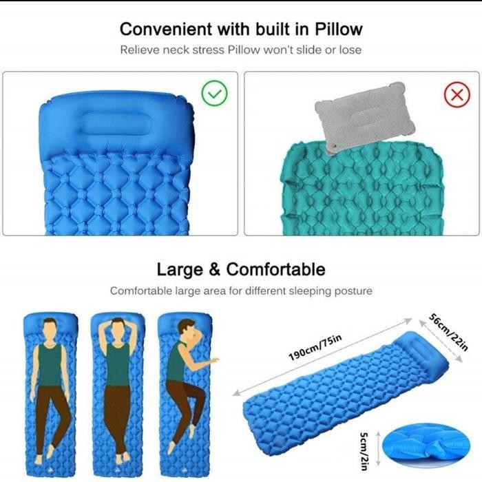 matras angin tiup cam sleepad matras tidur murah