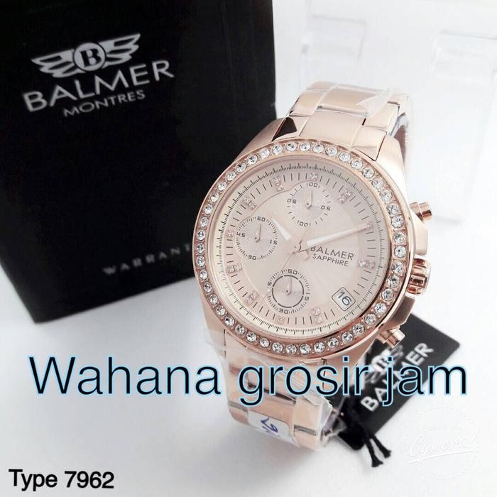 jam tangan wanita BALMER 7962 full rosegold