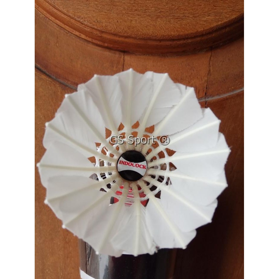 Indocock Shuttlecock Badminton Bulutangkis Hitam - 12 Pcs Slop, 4.9 Gr, Lancip, 16 Lembar Bulu,