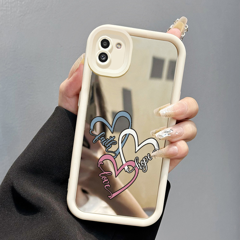 Casing Hp Samsung Galaxy A03 Core A02 M02 Case cermin Softcase pelindung Cesing silikon Kesing Hati 