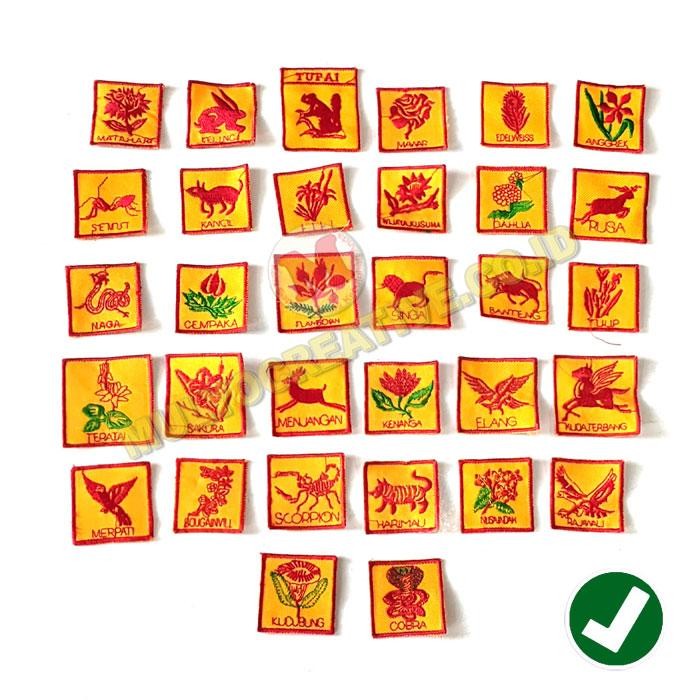 

Bordir Tanda Regu - Bordir Lambang Bunga Regu Pramuka Custom PREMIUM