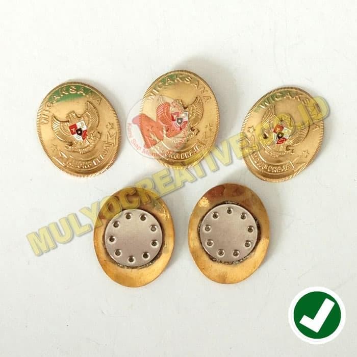 

Brevet Logo Garuda Pengait Magnet - Lencana Model Oval Logo Garuda PREMIUM