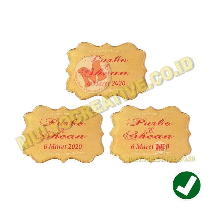 

Plat Wedding Pernikahan Plat Label Wedding Custom Bahan Kuningan Fiber PREMIUM