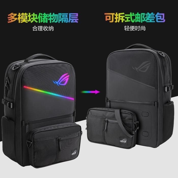 HOT SALE Backpack ASUS ROG Gamer BP3703 15,6/16/17,3 inci Efek Pencahayaan RGB