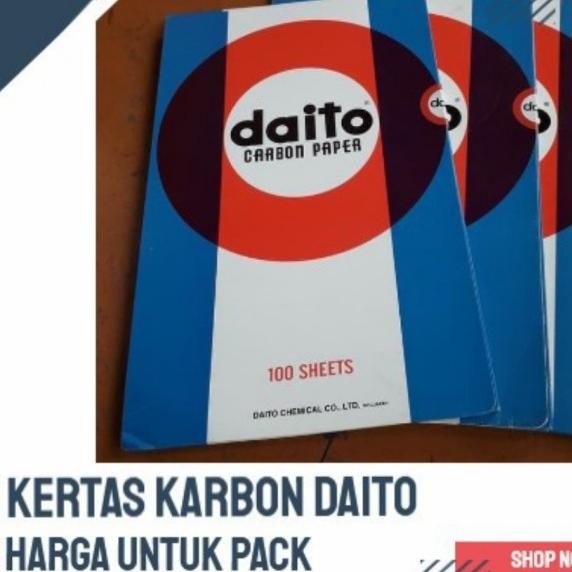 

Kertas Karbon Daito Folio Hitam / Carbon Daito Sepak Isi (100Lembar)
