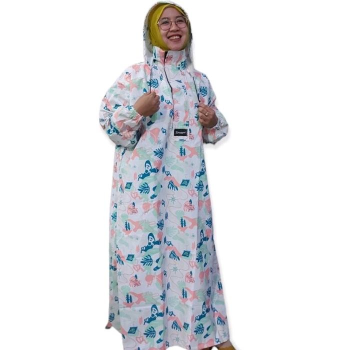 Jas Hujan Jubah/Gamis Syar'i Perempuan/Wanita Dewasa Wanita