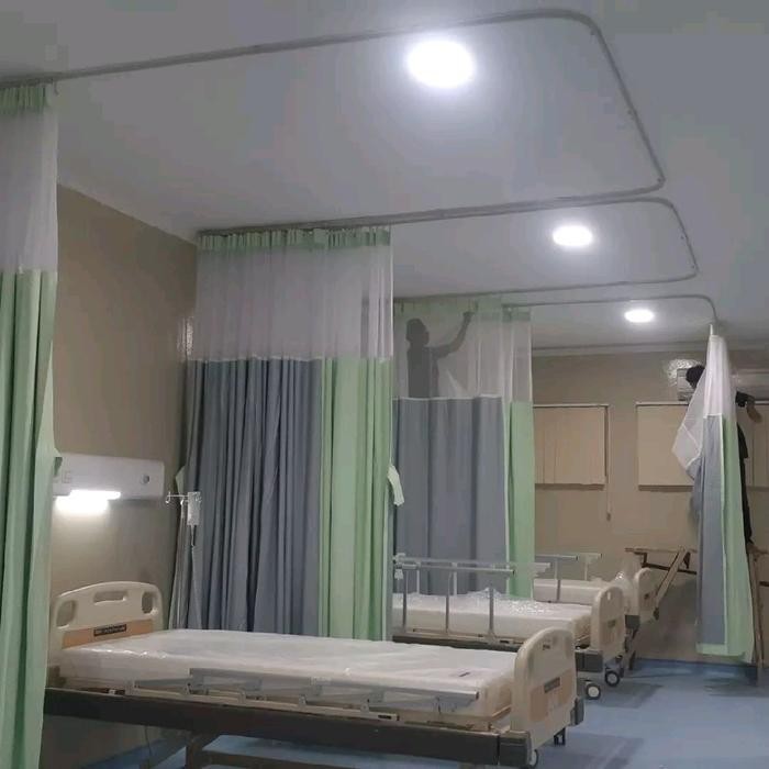Gorden Rumah Sakit Anti Darah Gorden PVC Kain Tahan air curtain plastic