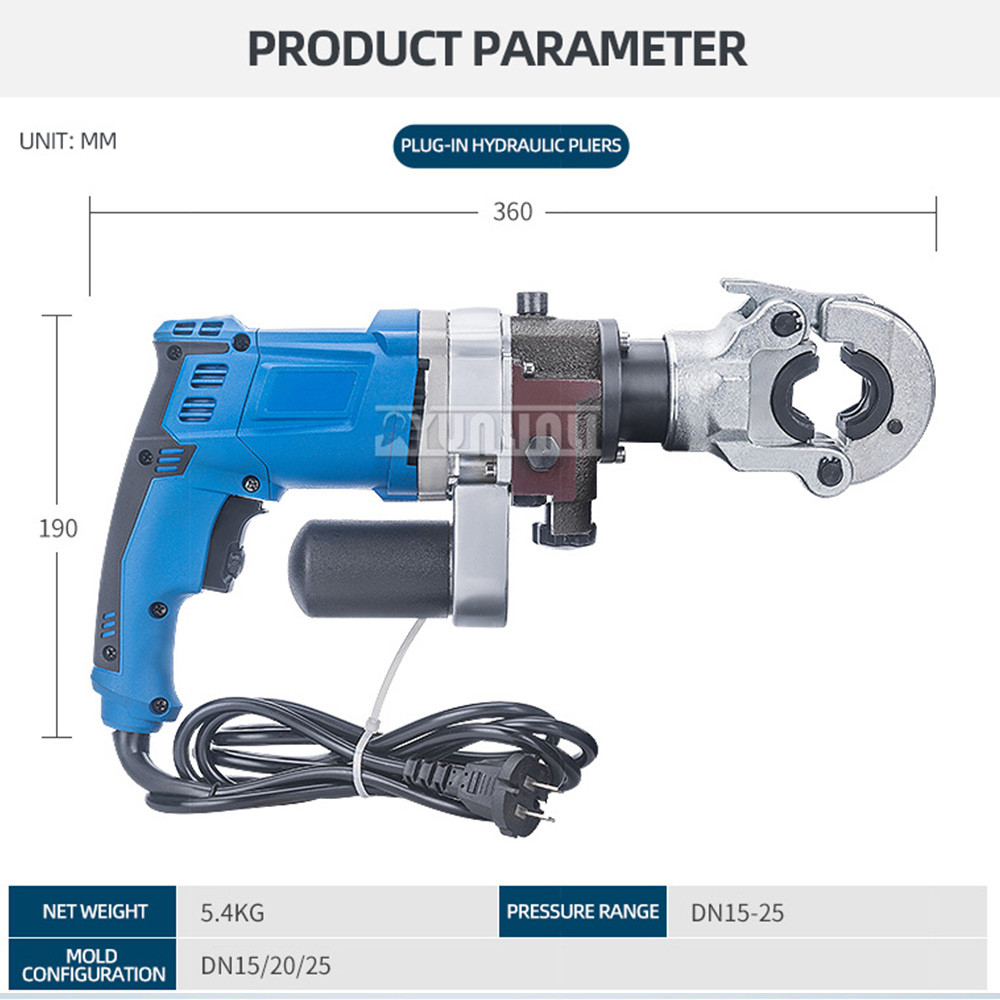 Rechargeable Electric Hydraulic Pliers Hydraulic Crimping Pliers Tools Terminal Crimping Pliers