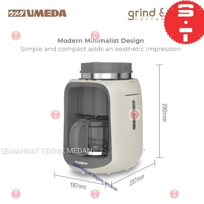 Umeda Grind & Brew Mesin Kopi Drip Coffee Grinder Machine Otomatis
