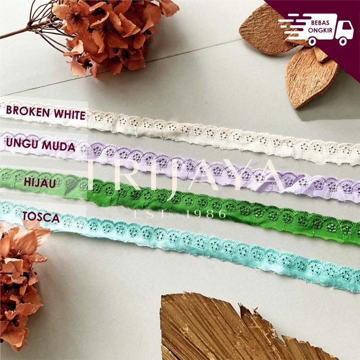 [Bestgood] Trijaya Renda Katun Lobang / Lubang 5 Lima Bunga - Kecil (3 cm)