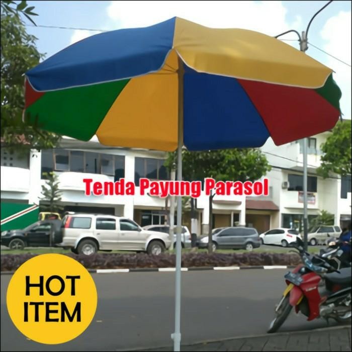 Payung JUMBO ES KEPAL MILO 180cm Meja Stand Pameran Tenda Terpal Besar