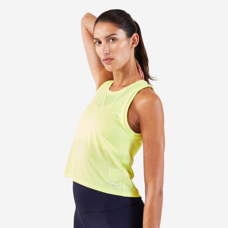 Decathlon KIPRUN Tank Top Wanita Run 500 - Kuning - 8842423