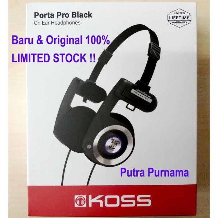 Koss Portapro x Porta Pro Black Original Baru BNIB termurah 