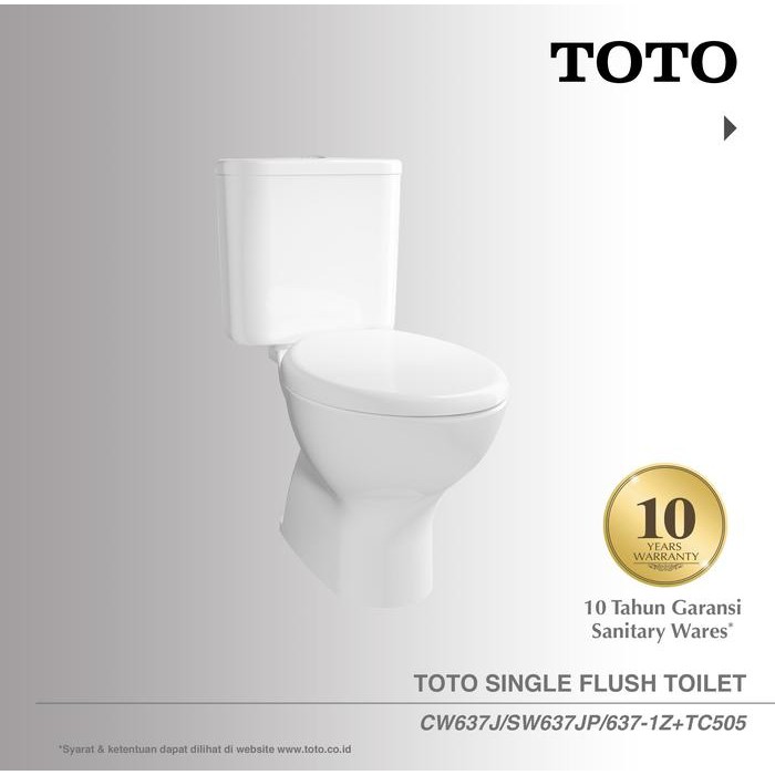 TOTO CLOSET CW637J/SW637JP/637-1Z+TC505 CLOSET DUDUK - KLOSET DUDUK