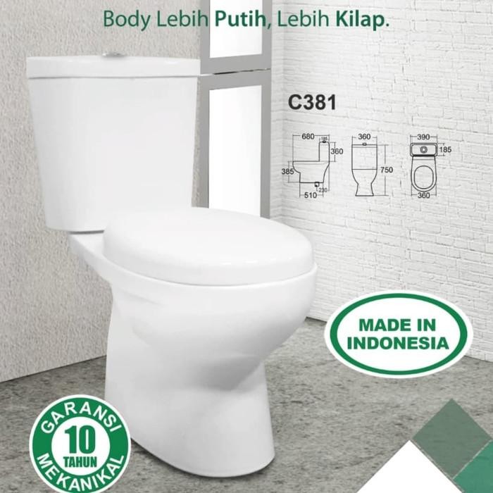 TOILET KLOSET DUDUK OULU C381 SOFT CLOSING DUAL FLUSH SYSTEM