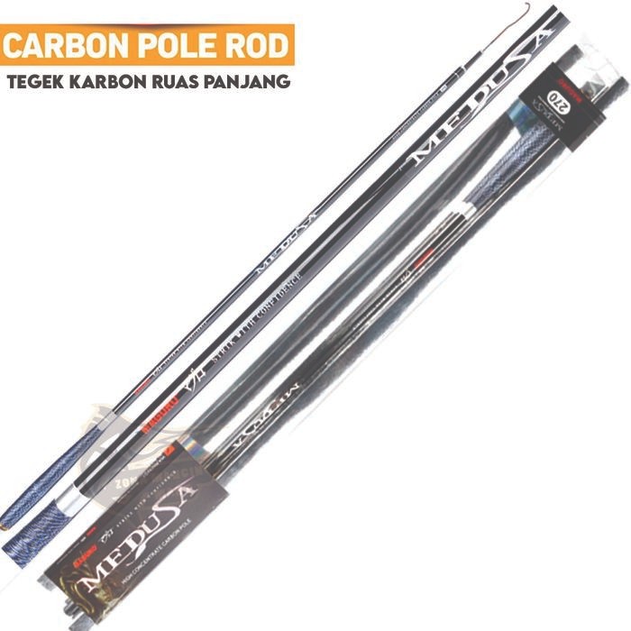 Joran TEGEK MAGURO MEDUSA - MIDAS Tegek Karbon Ruas Panjang Action Kaku Alat Pancing Lele