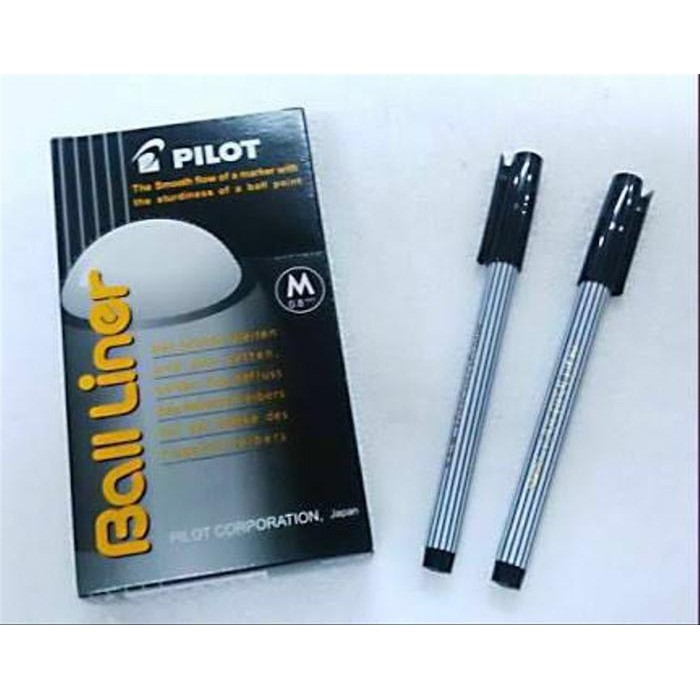 

ballpoint pilot balliner 0.8mm - hitam 1 kotak