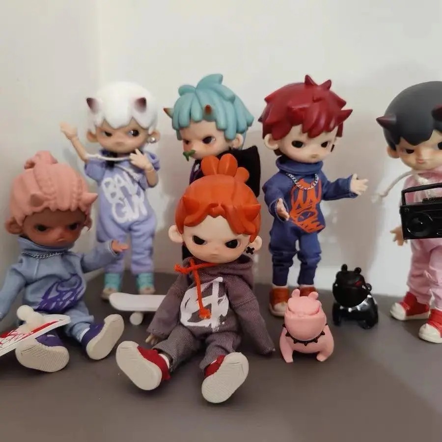 Ob11 Bjd Doll 10Cm Skate Boy Mechanical Body Ob11 Dolls Figures Model Anime 1/8 Bjd Doll Kawaii