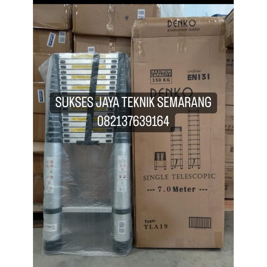 Terlaris Tangga Aluminium Teleskopik 7 Meter Denko