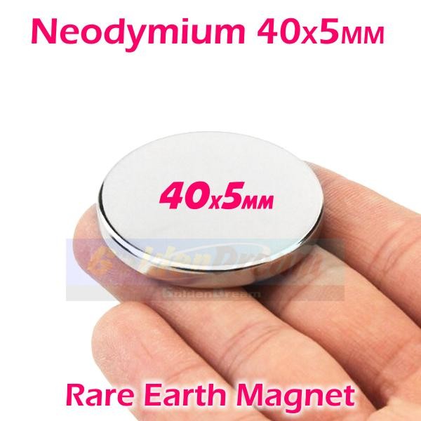 

,,,,,,,] Strong Magnet Neodymium 40x5mm Silinder 40x5 40*5 40 tebal 5 mm N52