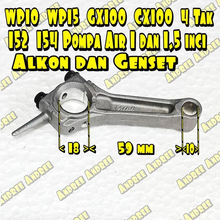 yang dicari@@@@] Conrod Stang Piston 154 152 54mm 52mm Mesin Pompa Air Alkon WP10 WP15 GX100 CX100