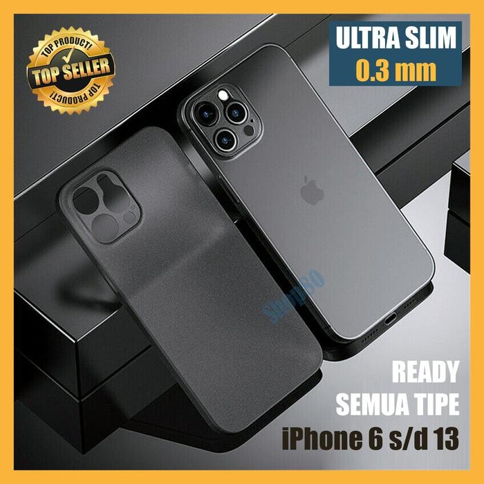 Hard Case Ultra Thin Tipis iPhone 11 12 13 14 Mini Pro Max Casing