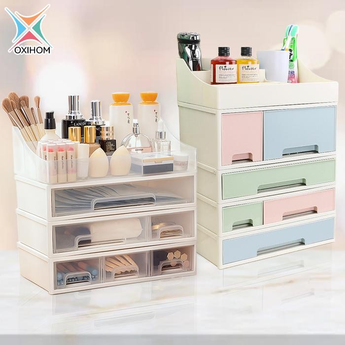 

Oxihom Laci Lemari Plastik Susun Tempat Kotak Penyimpanan Drawer Storage Stackable Desktop Organizer