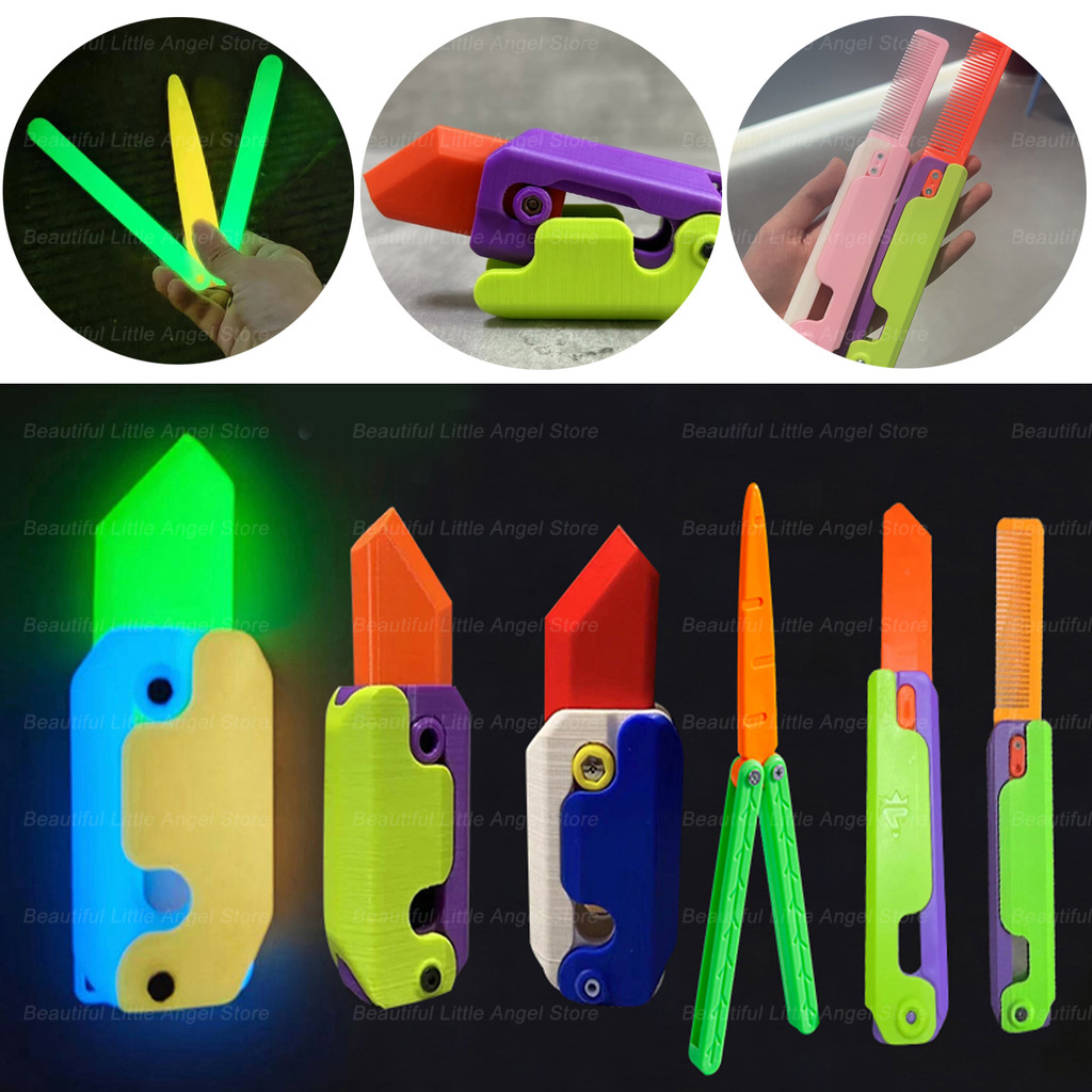 Gravity Folding Claw Knife Radish Knife 3D Printing Gravity Knife Small Radish Knife Push Card