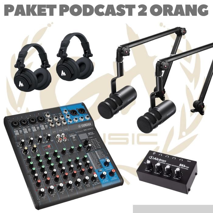 Paket Podcast 2 Orang Yamaha Mg10Xu - Maono Pd100 - Mh601