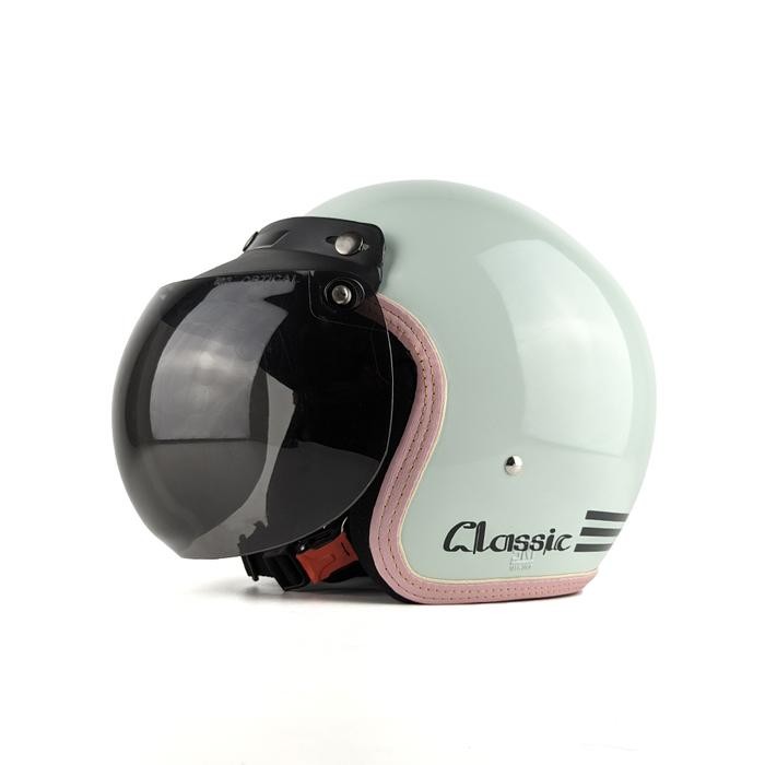 Helm Perempuan Dewasa Bogo Retro Hijab Sni Free Kaca Cembung