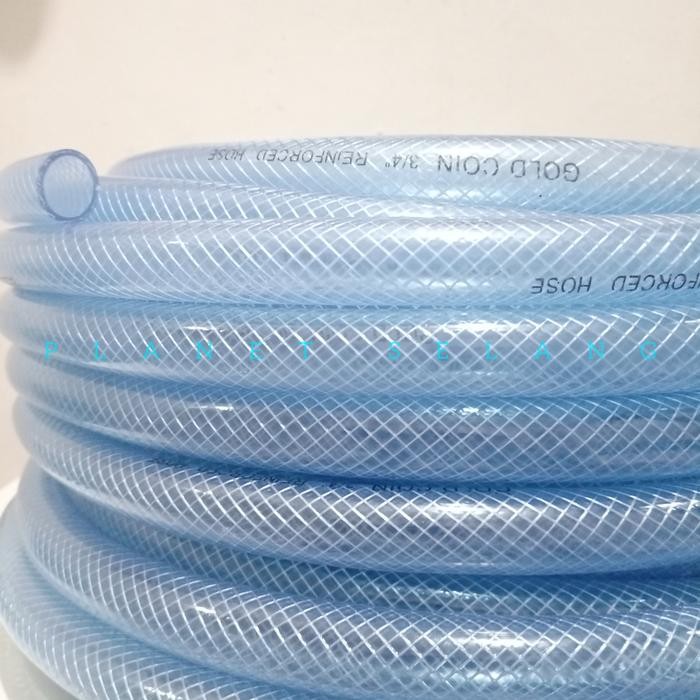 Baru Selang Air 3/4 Inch Tebal 2 Mm 25 Meter Serat Benang Bening Elastis Terlaris
